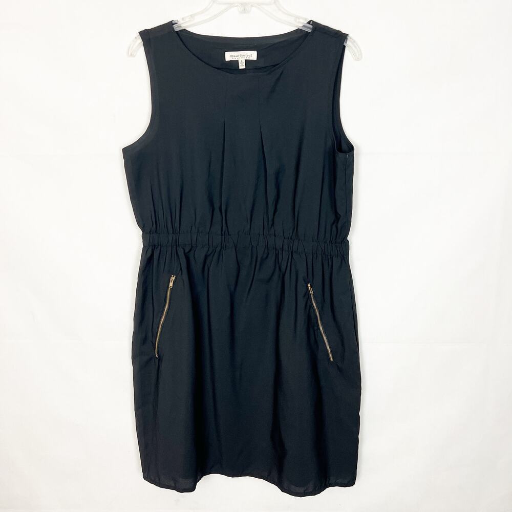 Speed Control Sleeveless Black Dress Size L